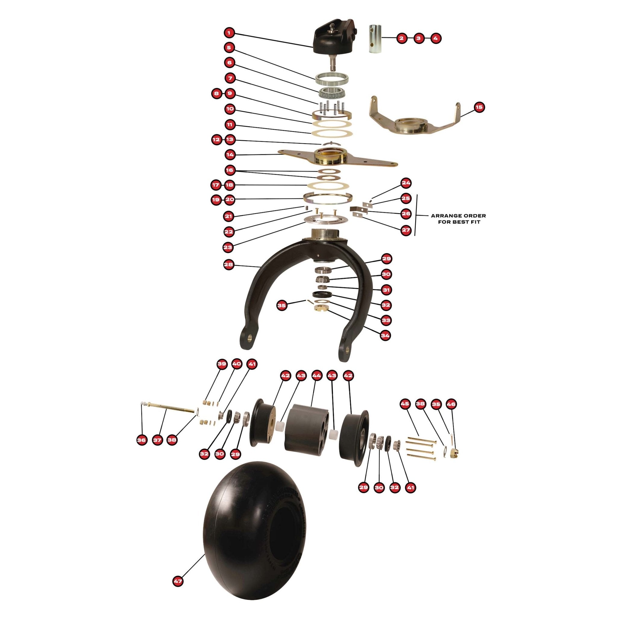 3400 Baby Bushwheel Rebuild Parts - Alaska Gear Company